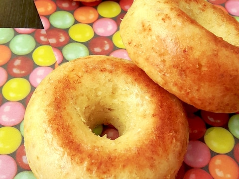 HMで簡単!(^^)バナナのふんわり焼きドーナツ♪